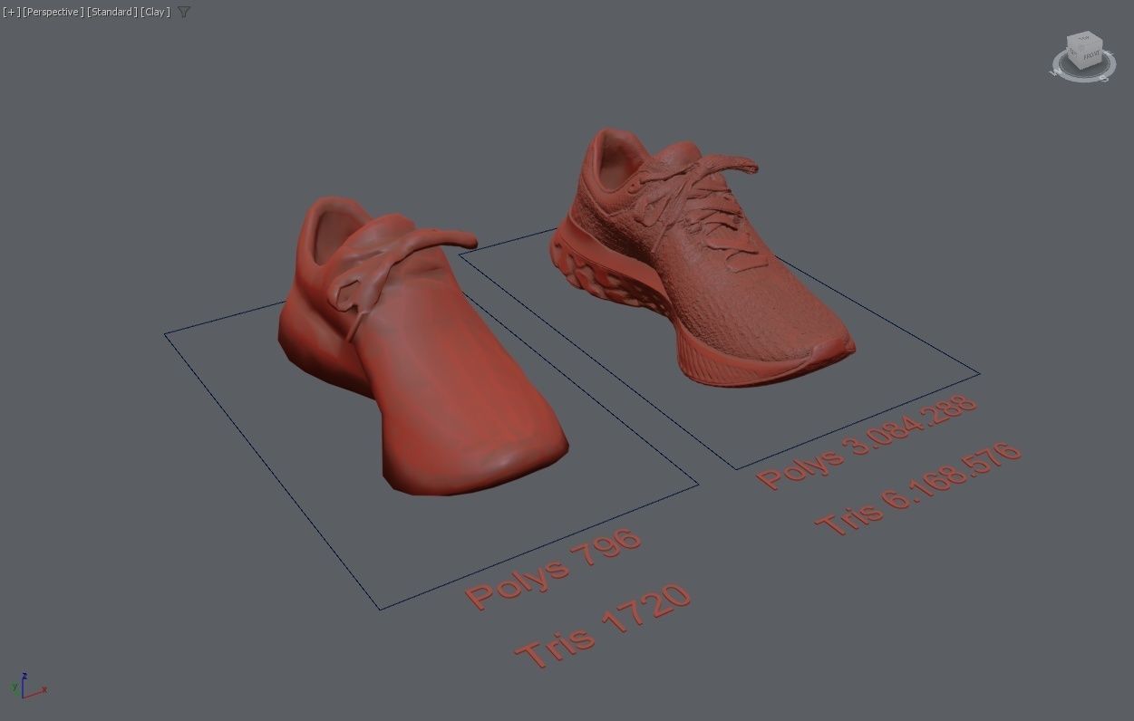 Sport Shoes Low-poly 3D model_11