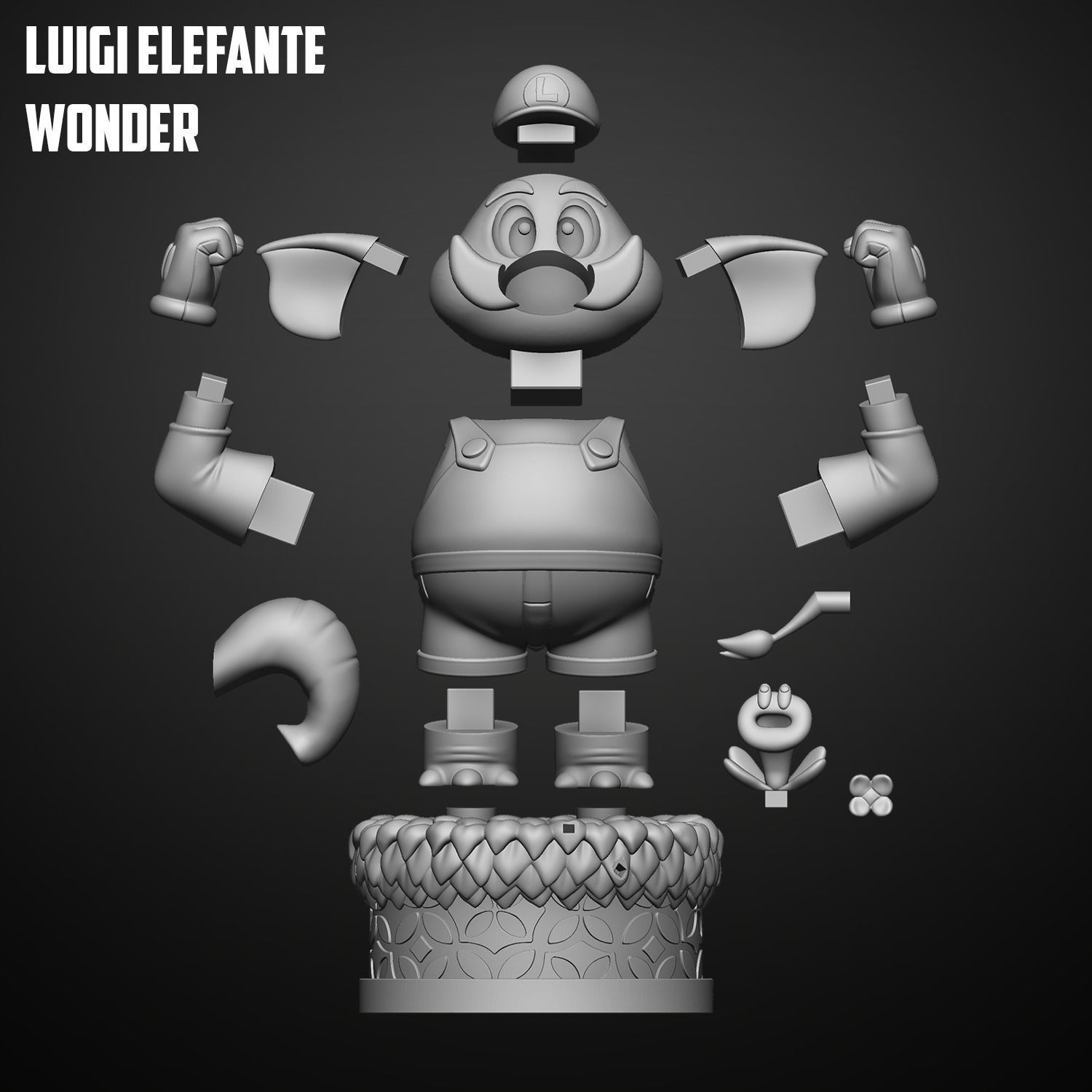 Mario Elefante - Super Mario Bros Wonder 3D print model_9