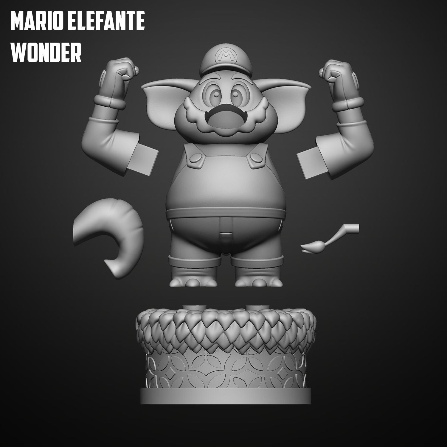 Mario Elefante - Super Mario Bros Wonder 3D print model_10