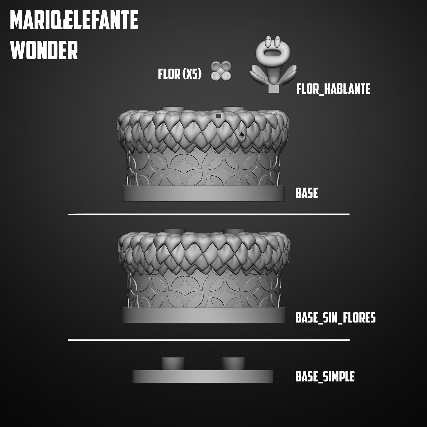 Mario Elefante - Super Mario Bros Wonder 3D print model_12