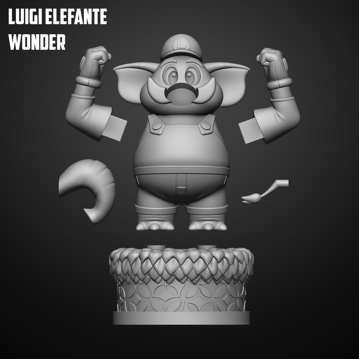 Mario Elefante - Super Mario Bros Wonder 3D print model_11