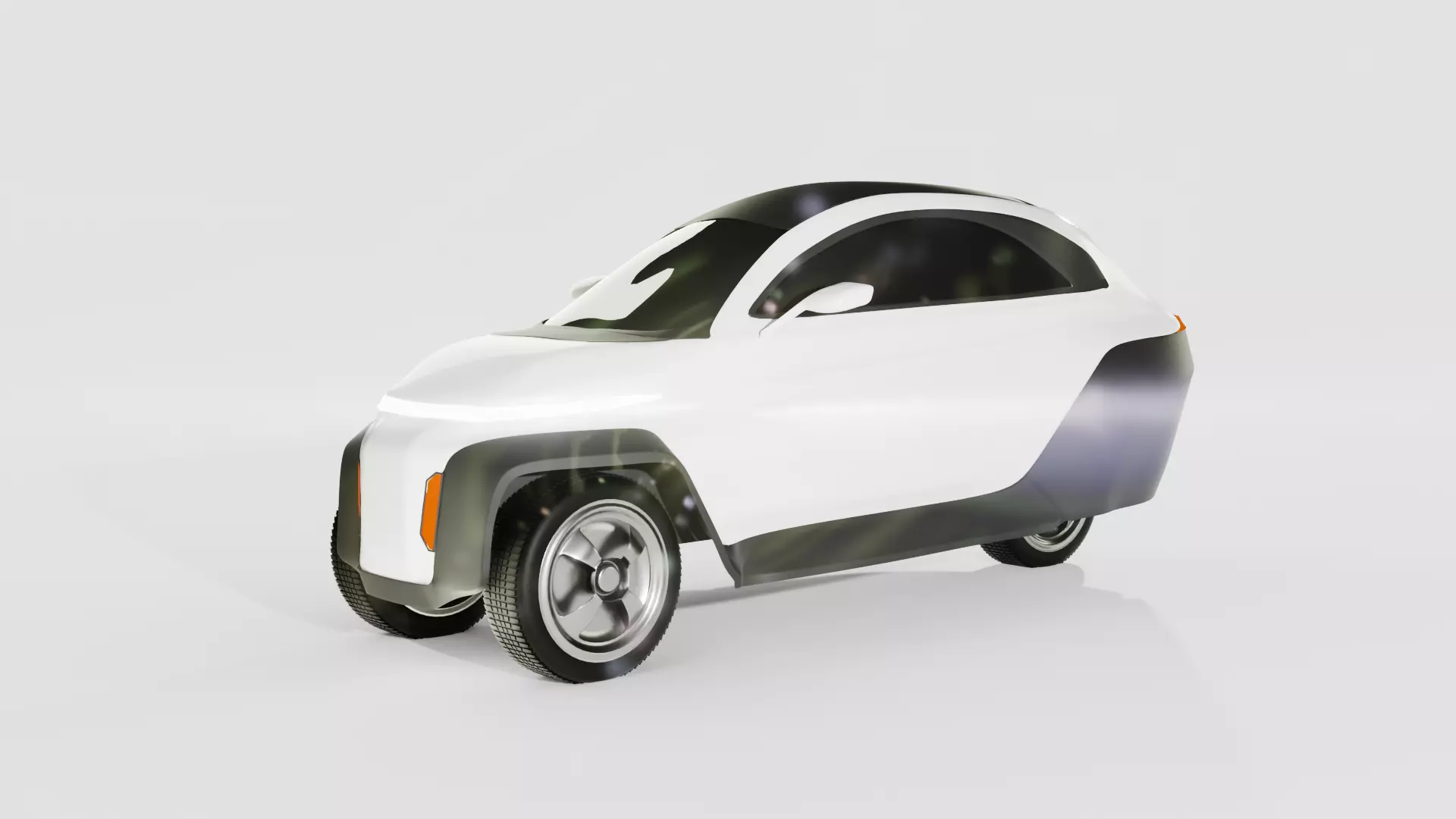 Three Wheeler Car Uber Style 3D model