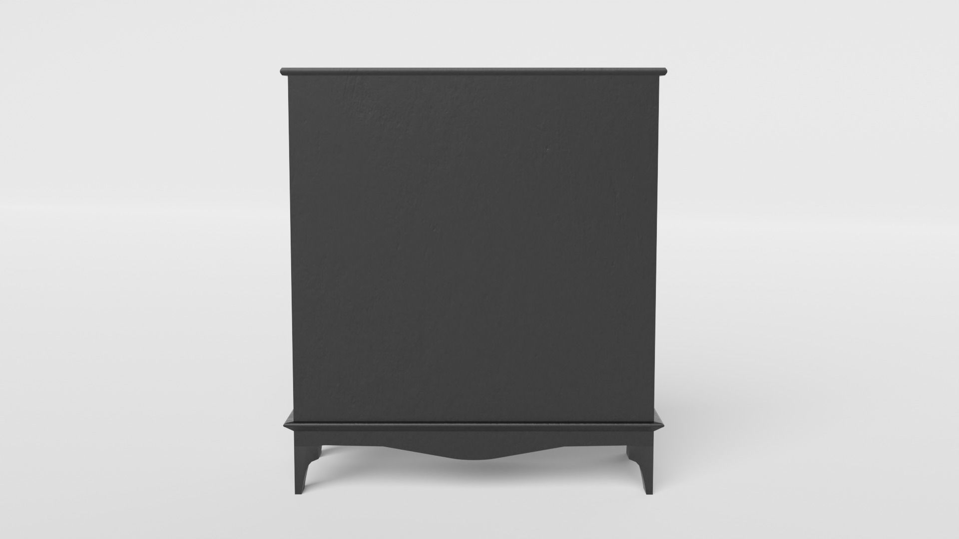 Black Dresser Low-poly 3D model_2