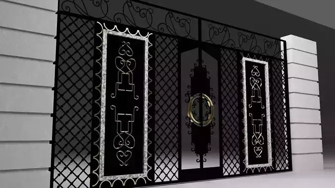 reja porton de hierro forjado