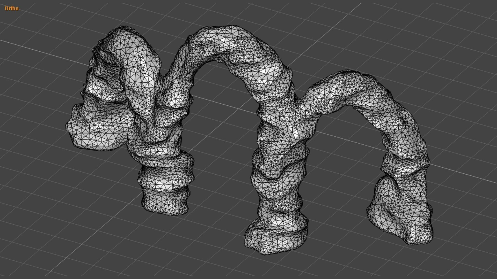 Triple Arch - Base Free low-poly 3D model_12