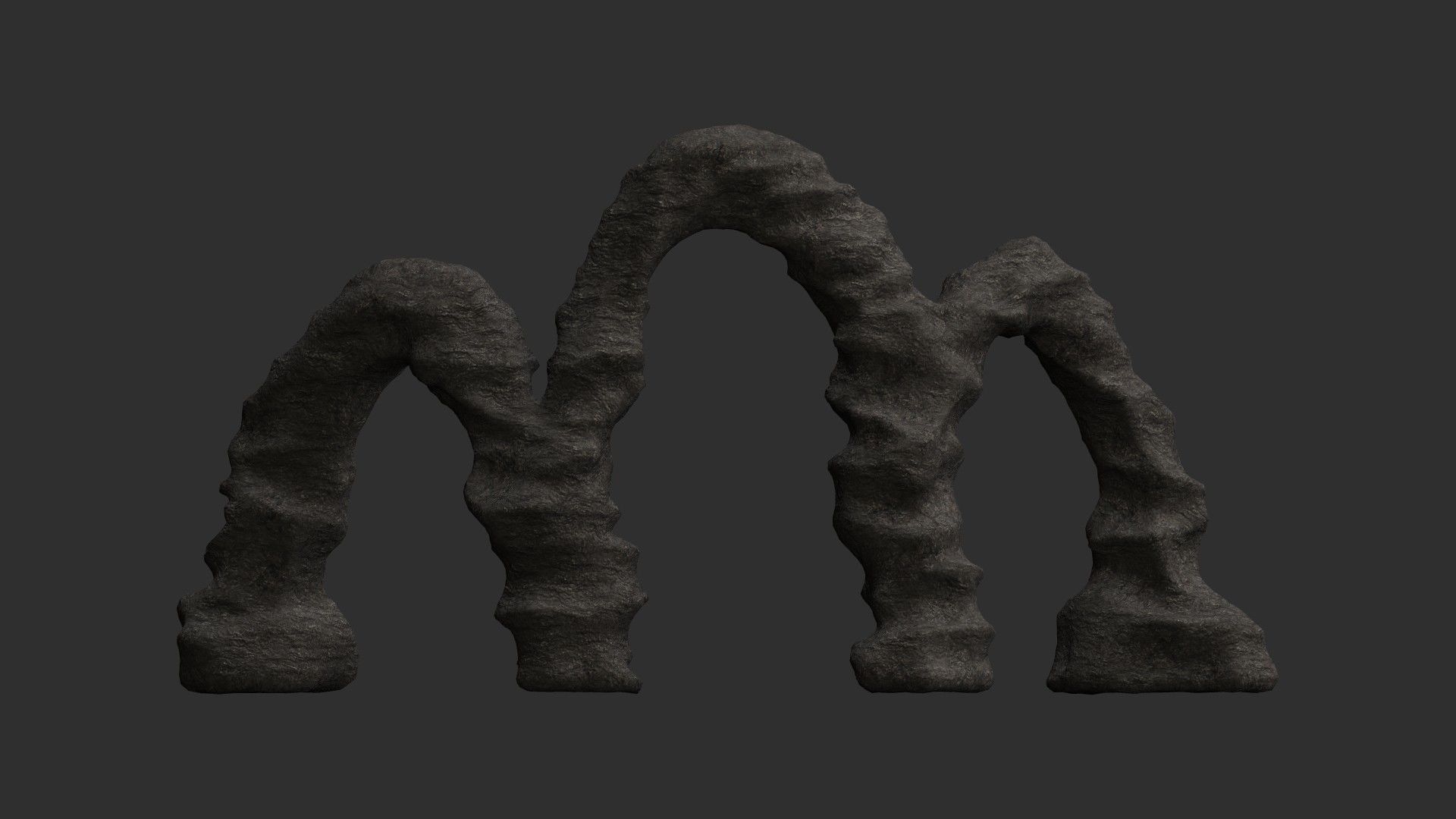 Triple Arch - Base Free low-poly 3D model_6
