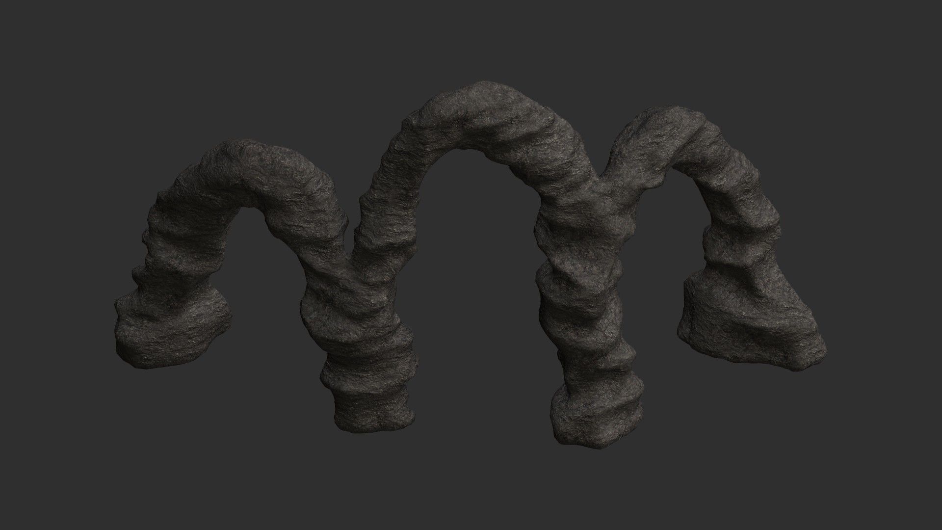 Triple Arch - Base Free low-poly 3D model_7