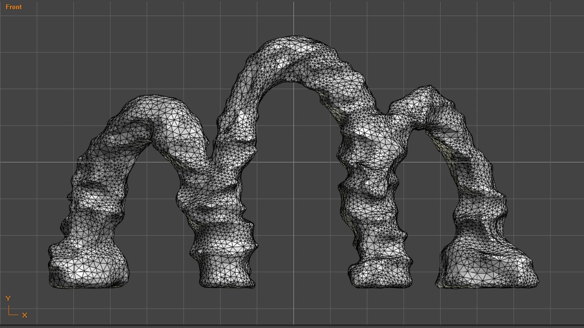 Triple Arch - Base Free low-poly 3D model_11