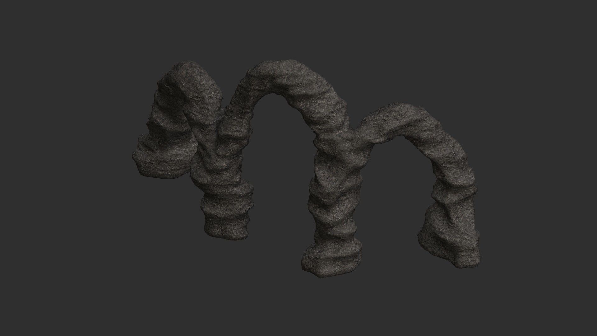 Triple Arch - Base Free low-poly 3D model_1