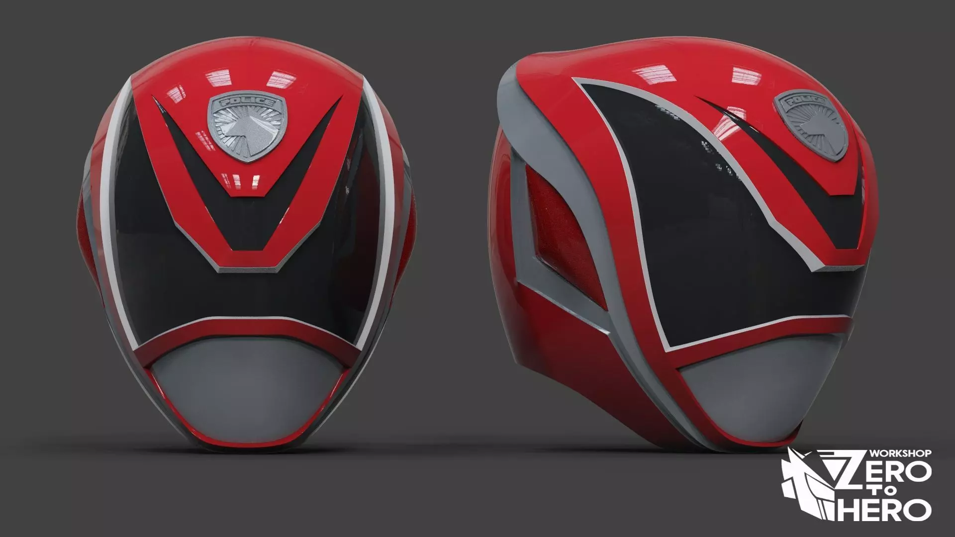 Power Ranger SPD Red Helmet 3D print model_0