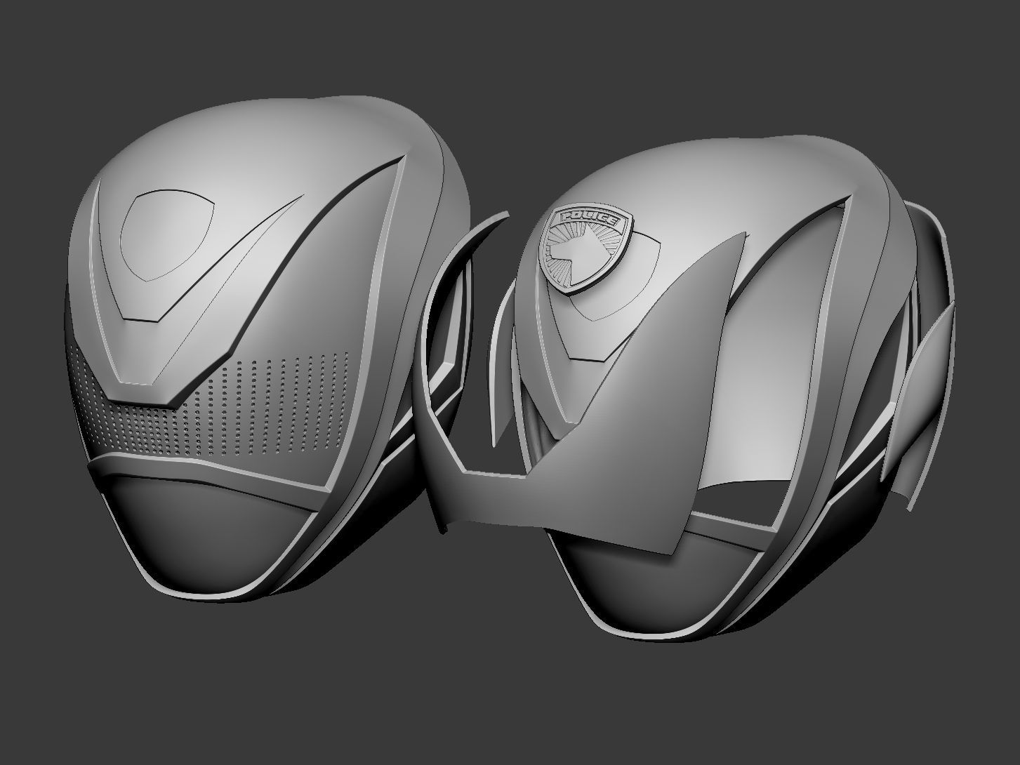 Power Ranger SPD Red Helmet 3D print model_2