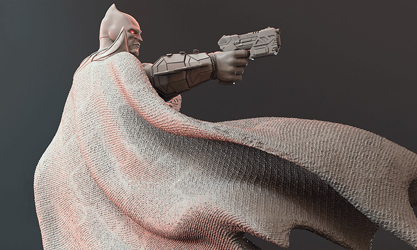 Batman Hold Gun 3D Model Ready to Print 3D print model_8