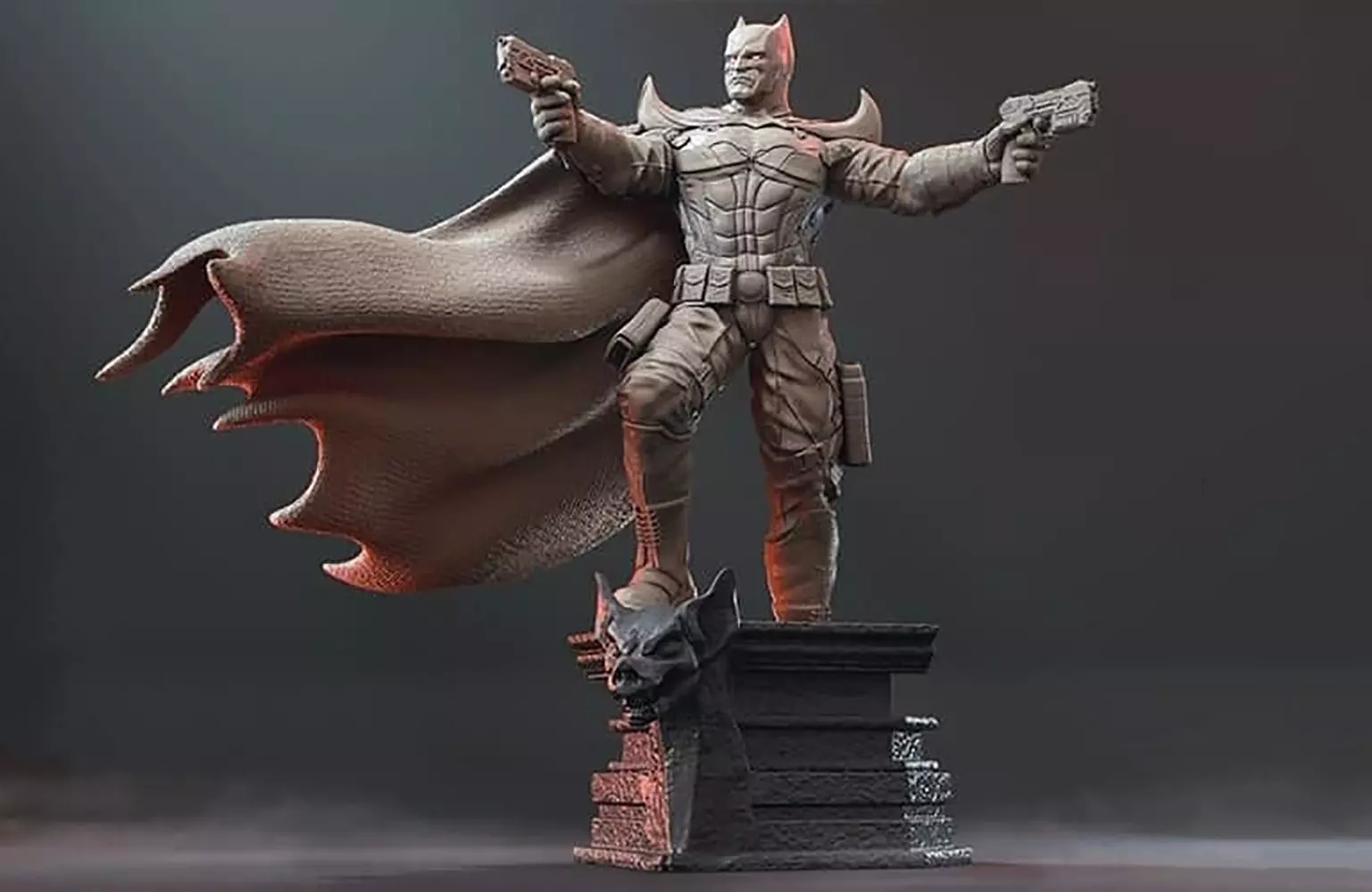 Batman Hold Gun 3D Model Ready to Print 3D print model_0