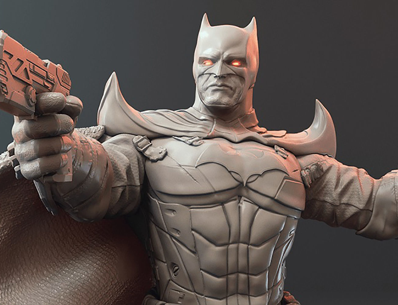 Batman Hold Gun 3D Model Ready to Print 3D print model_5