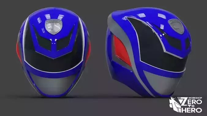 Power Ranger SPD Blue Helmet 3D print model