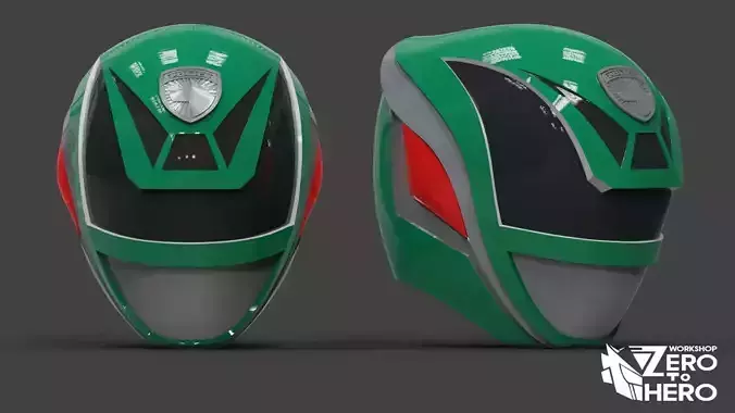 Power Ranger SPD Green Helmet