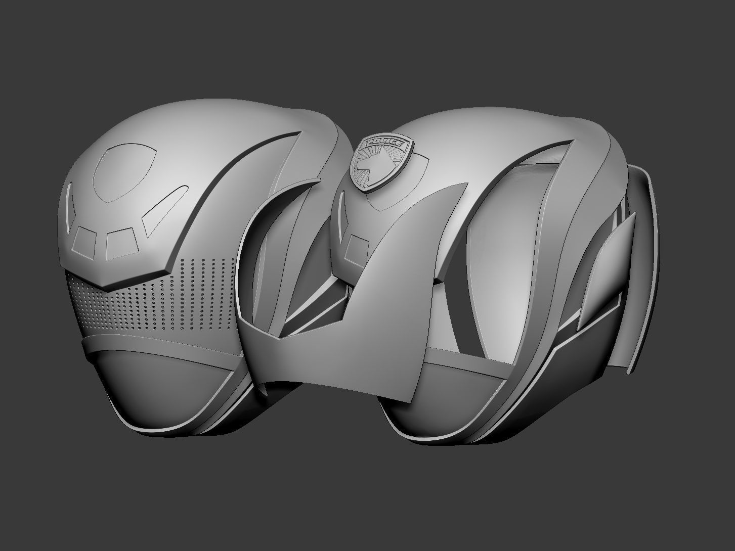 Power Ranger SPD Yellow Helmet 3D print model_2