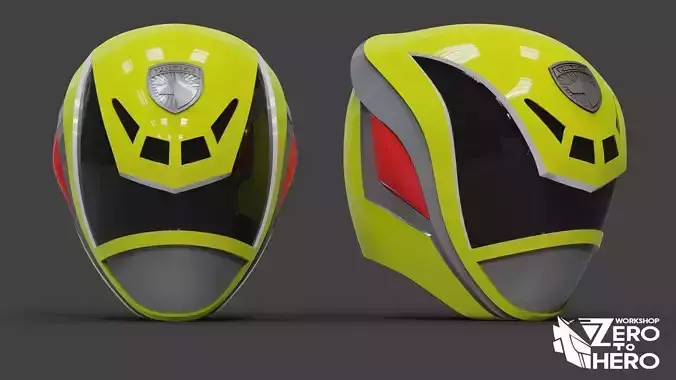 Power Ranger SPD Yellow Helmet 3D print model