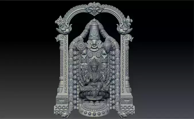 THIRUPATI BALAJI WITH LAKSHMI PENDENT