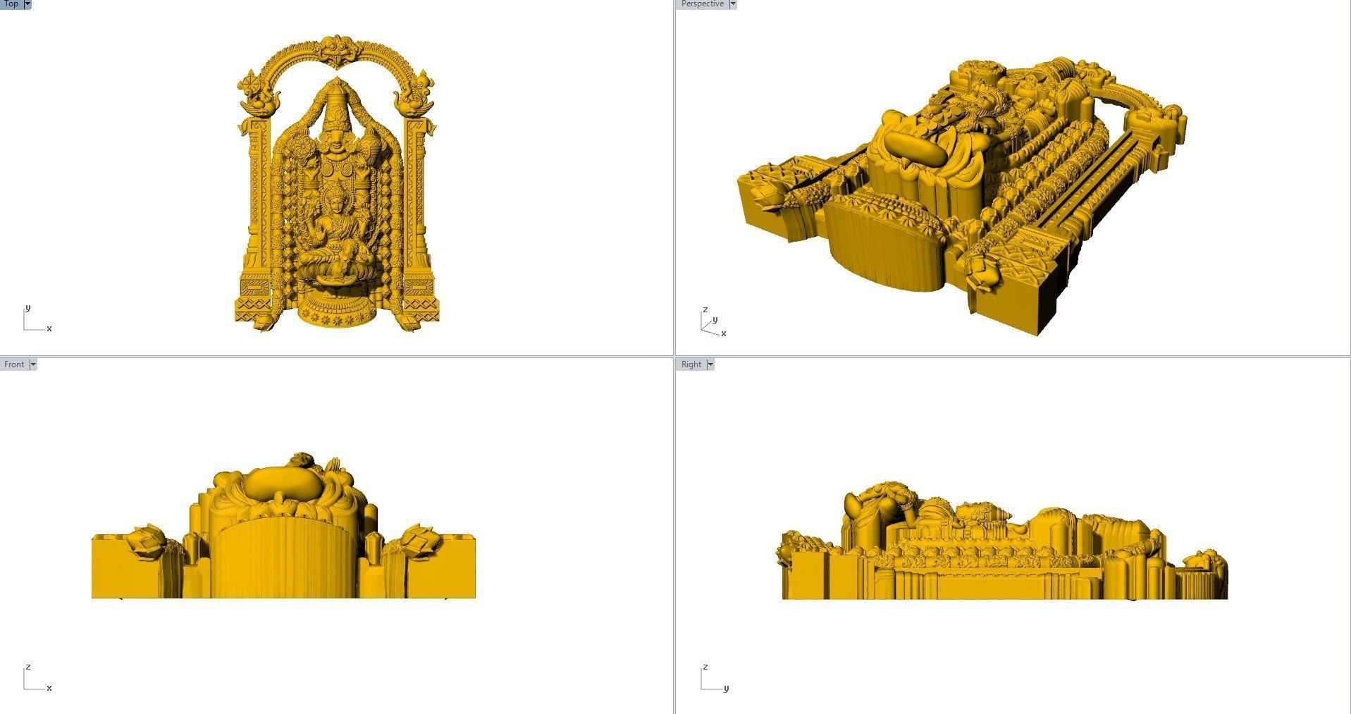 THIRUPATI BALAJI WITH LAKSHMI PENDENT 3D print model_10