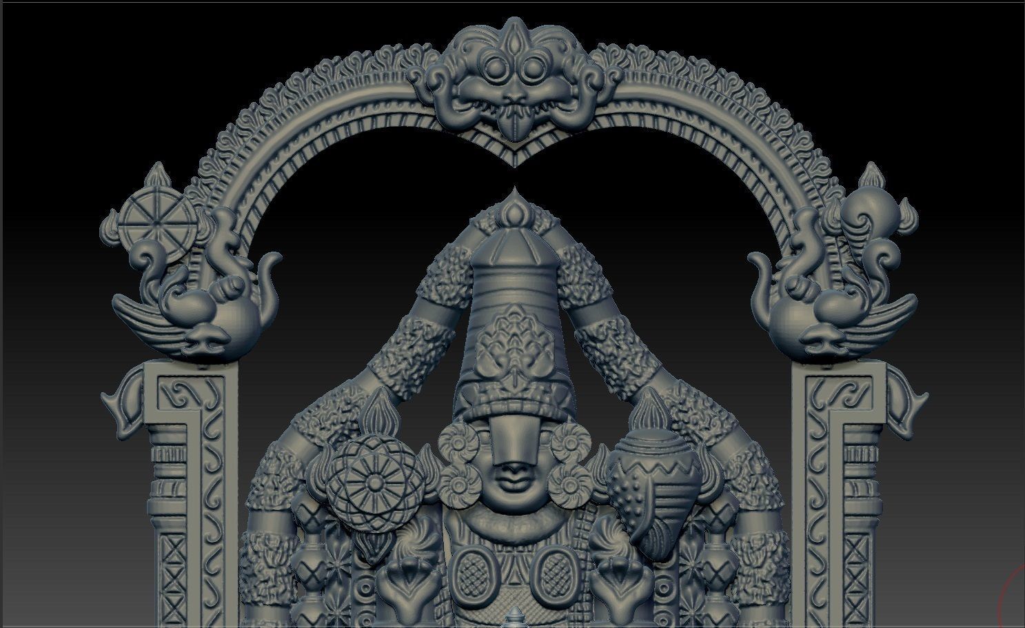 THIRUPATI BALAJI WITH LAKSHMI PENDENT 3D print model_6