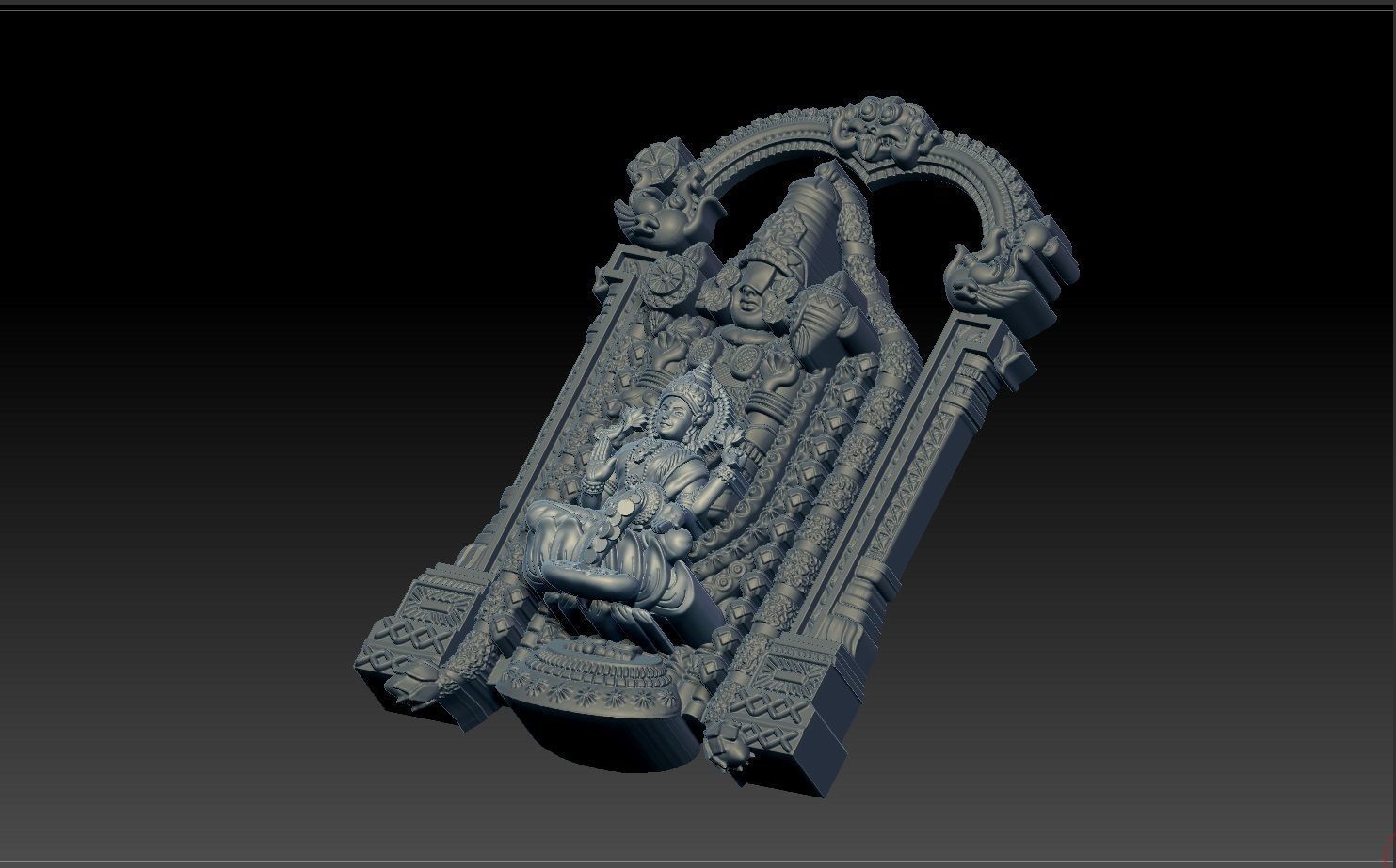 THIRUPATI BALAJI WITH LAKSHMI PENDENT 3D print model_2