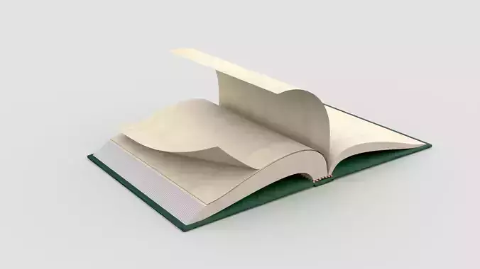 Old Book Rigged and Animated Low-poly 3D model