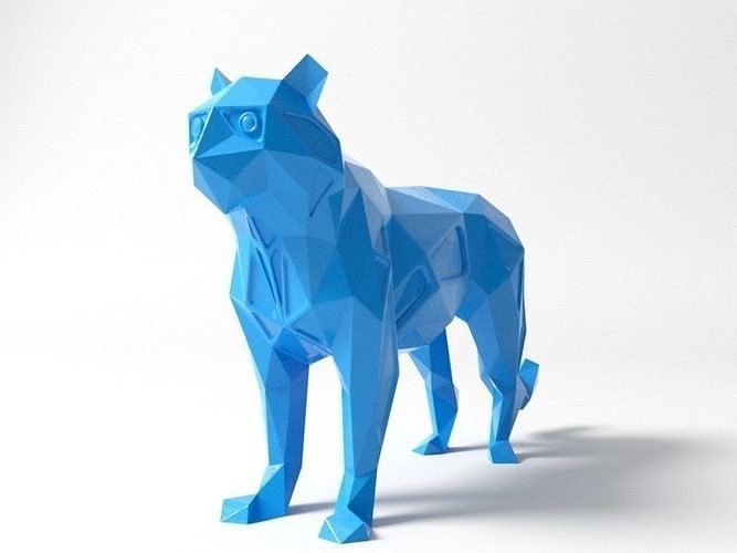 Polygon Tiger 3D print model