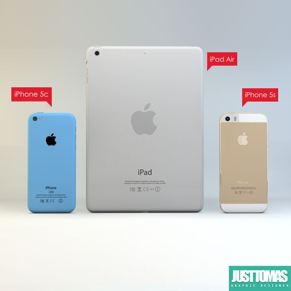 Apple products 3D model_2