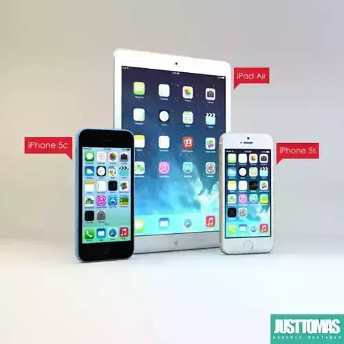Apple products 3D model