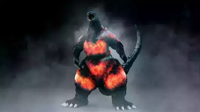 Burning Godzilla 3D model
