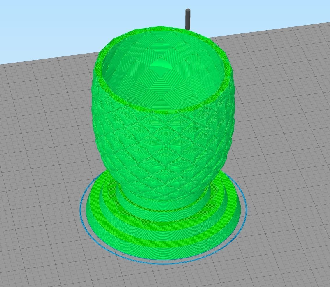 Pineapple candle decor 3D print model_10