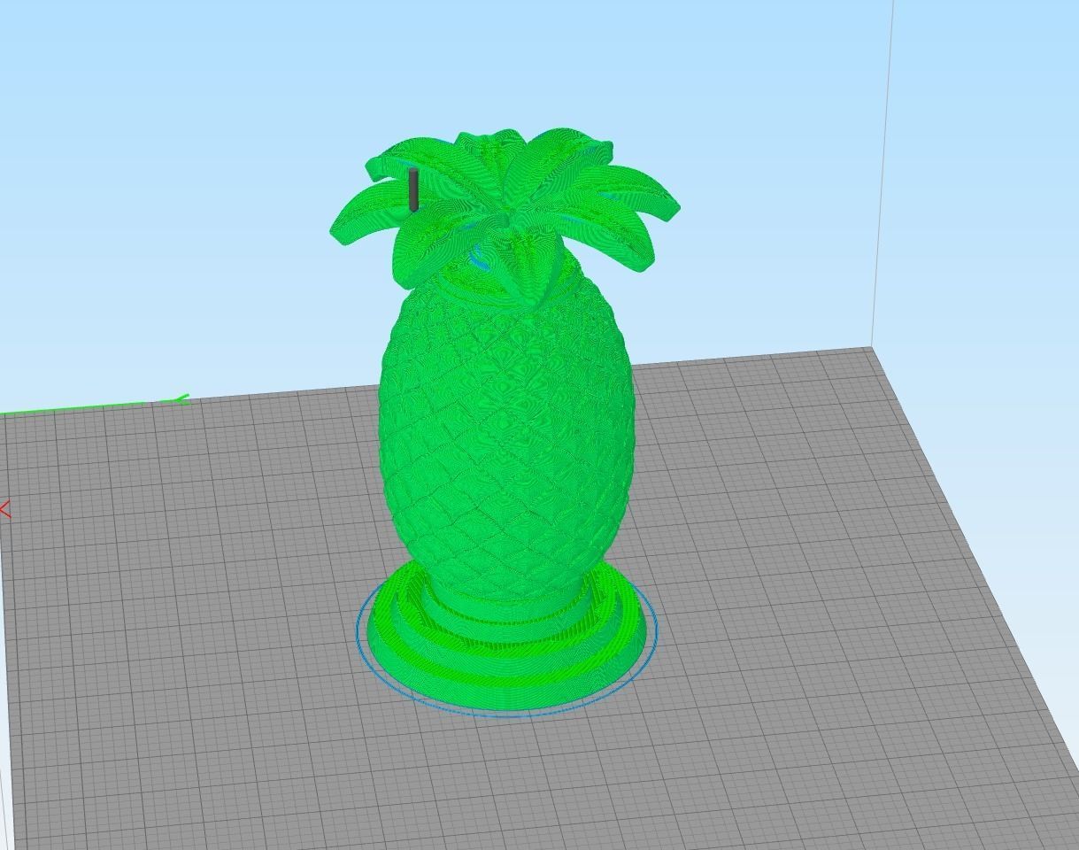 Pineapple candle decor 3D print model_9