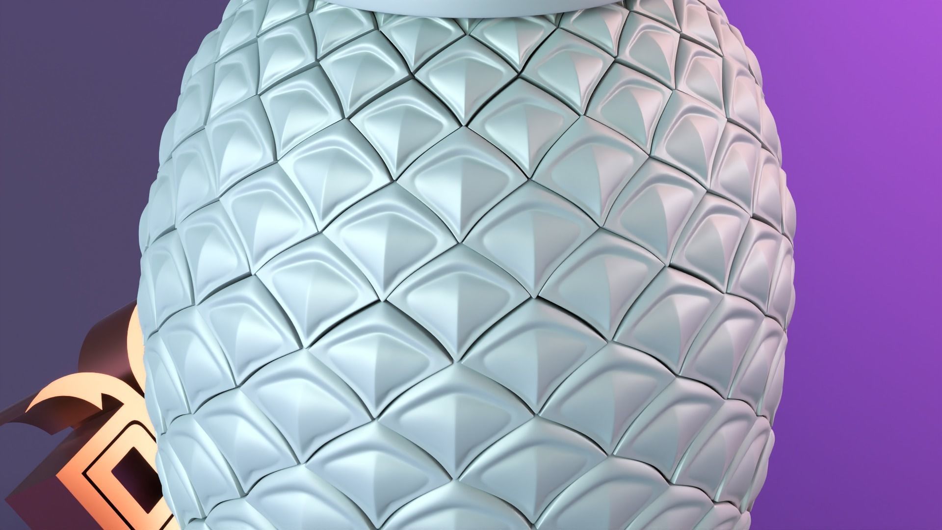 Pineapple candle decor 3D print model_7