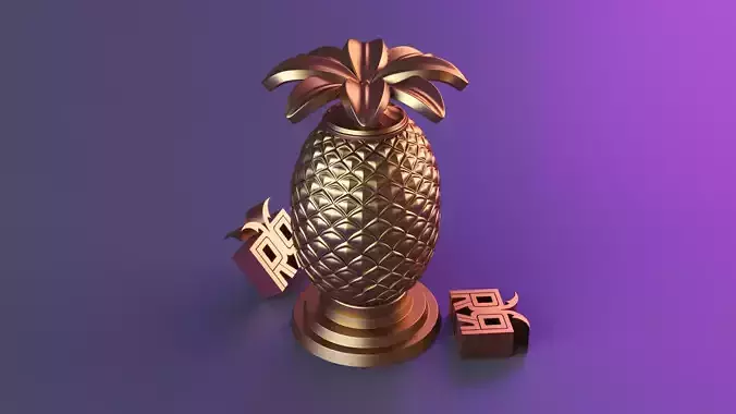 Pineapple candle decor 3D print model