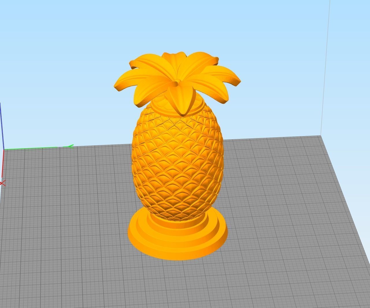 Pineapple candle decor 3D print model_8