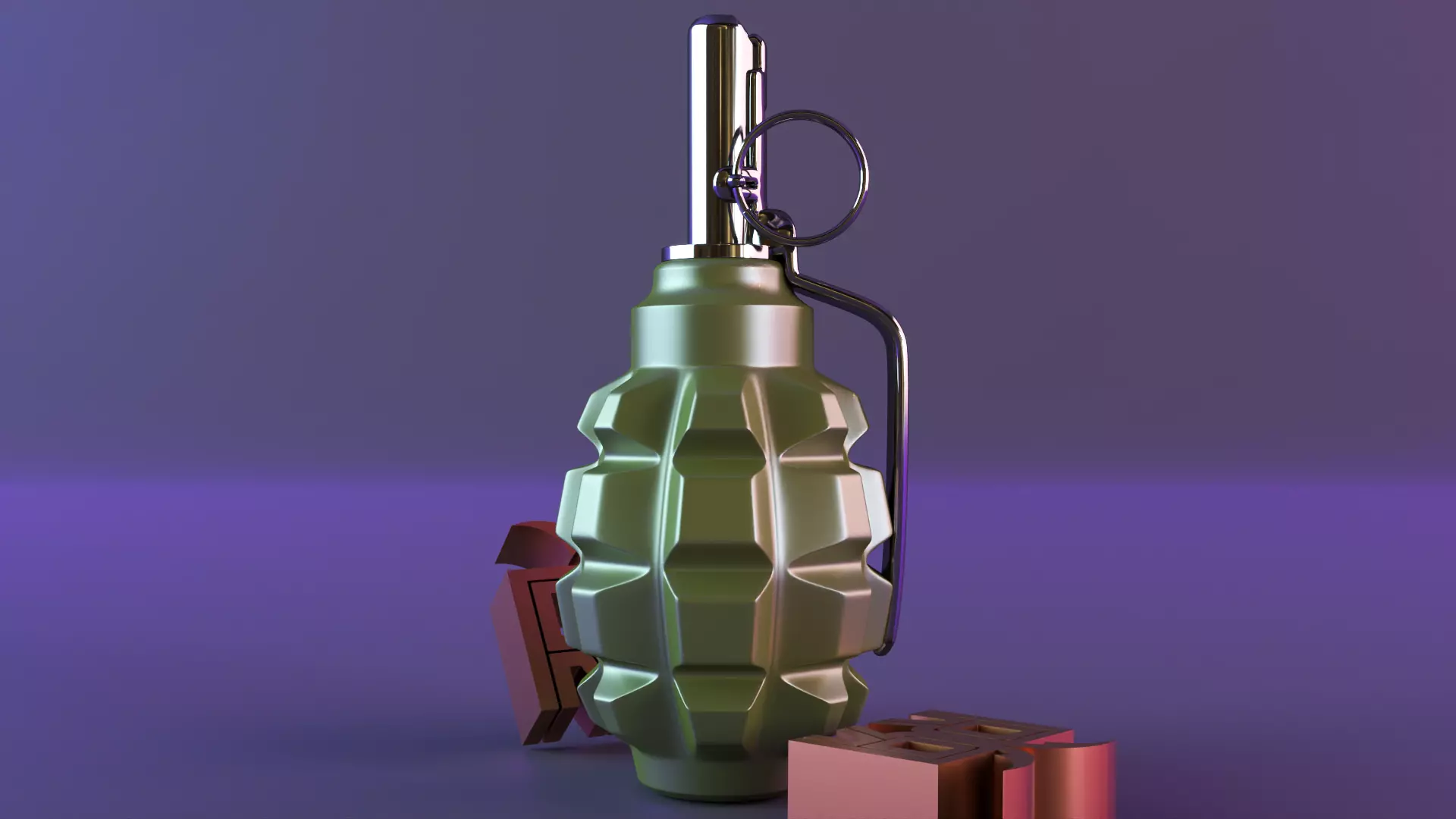 grenade candle decor 3D print model_0
