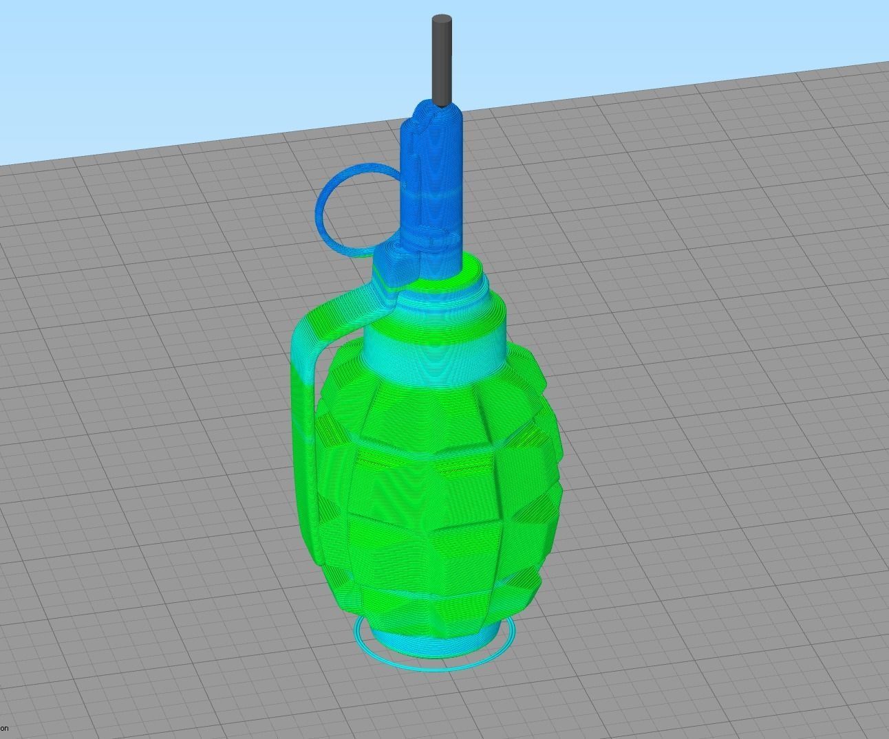 grenade candle decor 3D print model_10