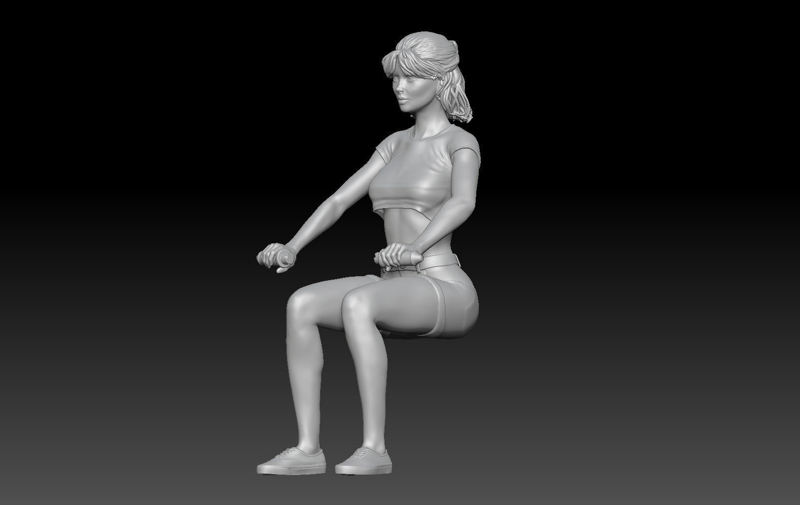 SCOOTER TRAVEL GIRL 1 3D print model_1