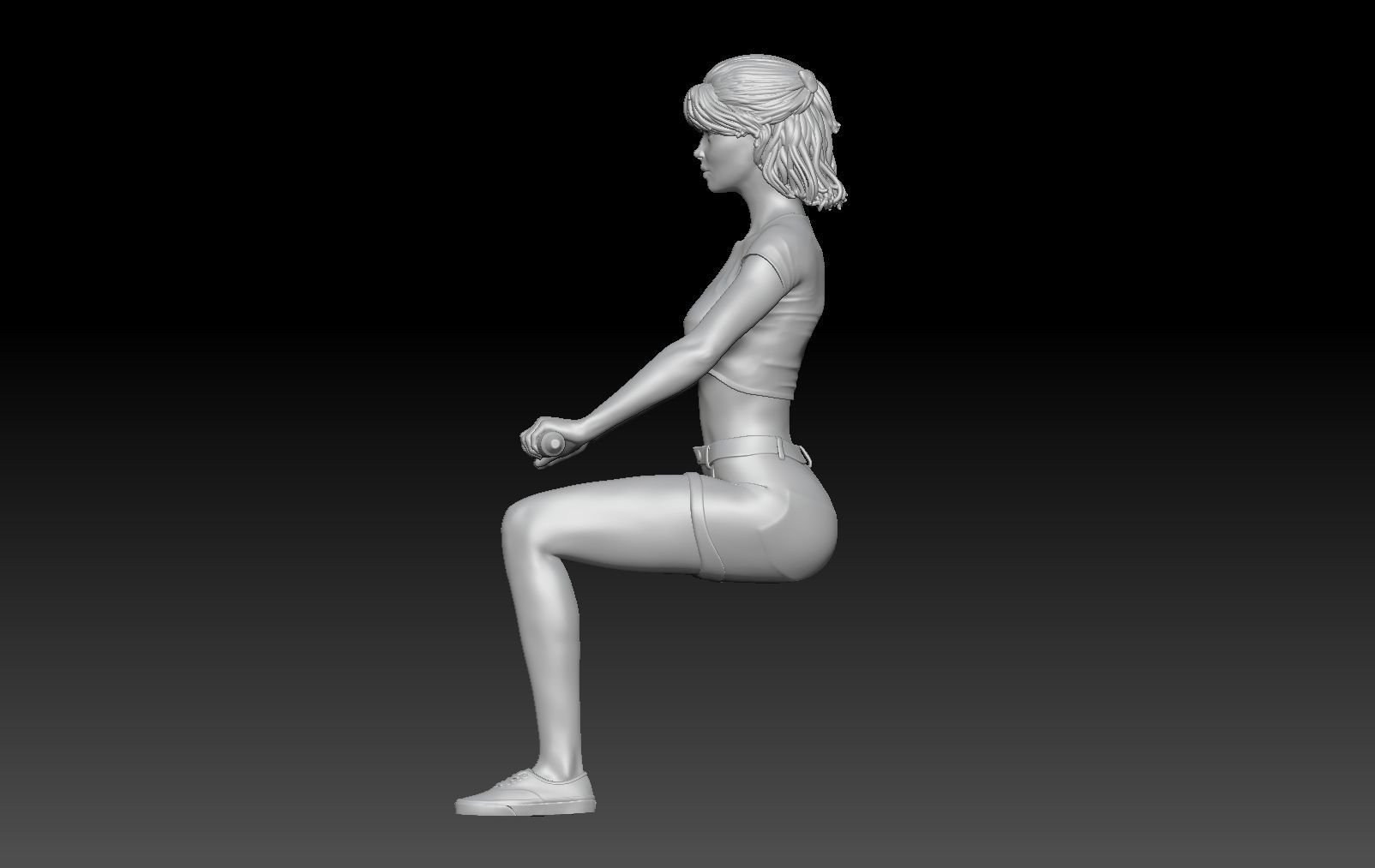 SCOOTER TRAVEL GIRL 1 3D print model_2