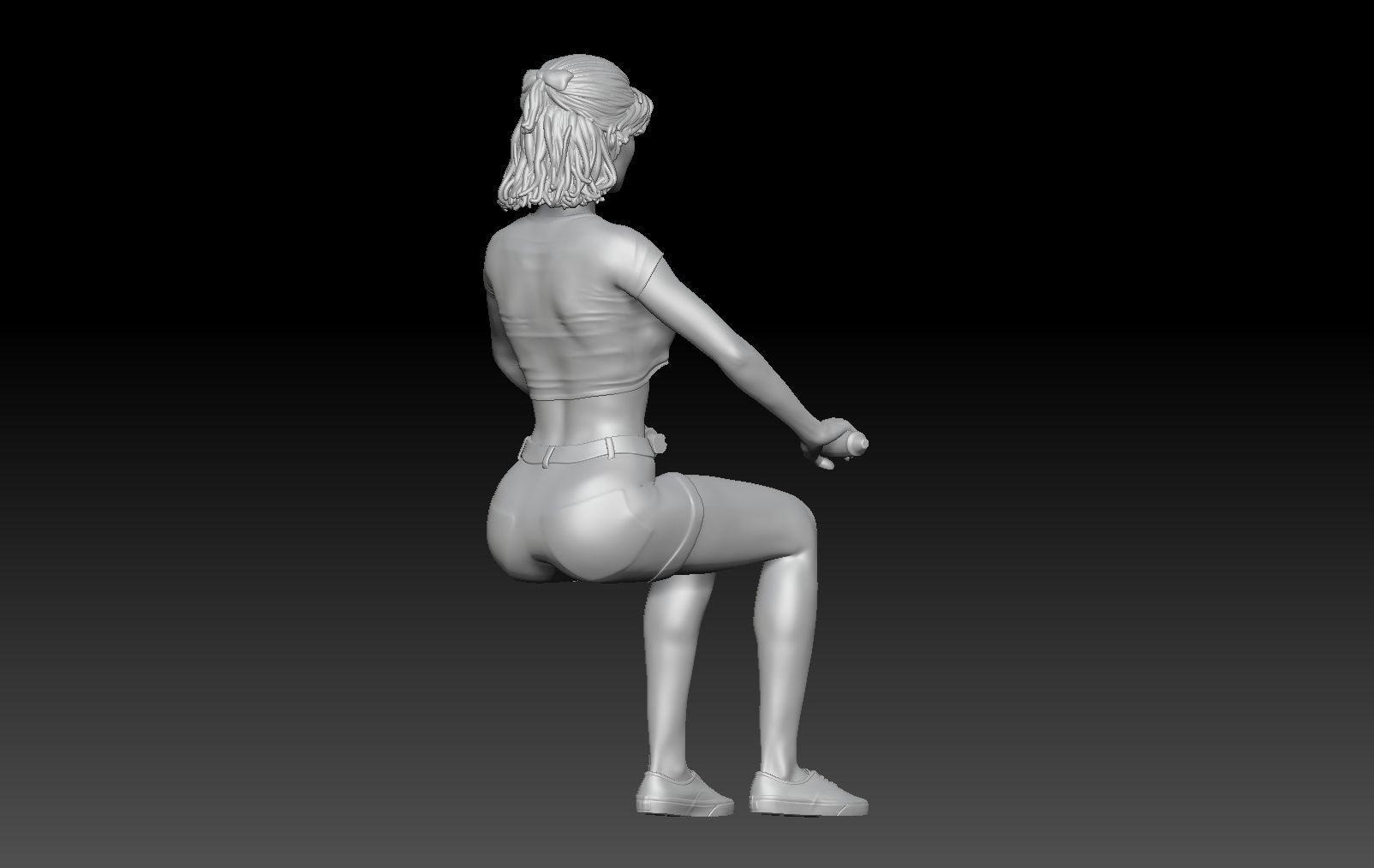SCOOTER TRAVEL GIRL 1 3D print model_5
