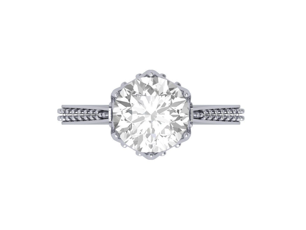 Wedding Ring 3D print model_4