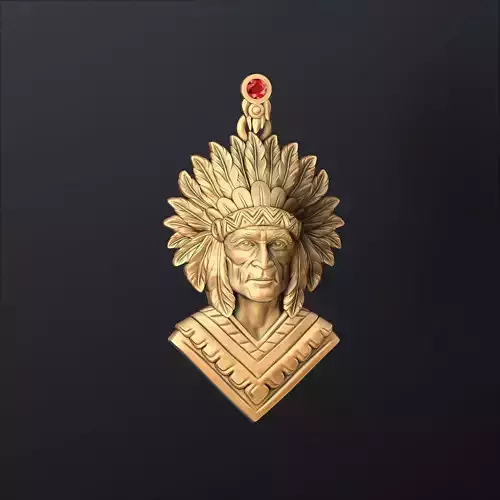 Native Indian Pendant 3D print model