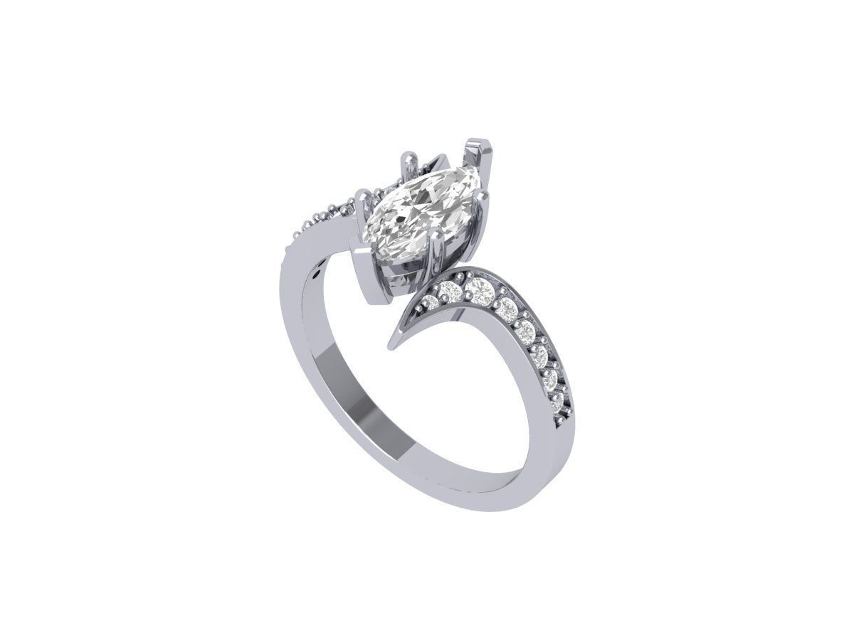 Wedding Ring 3D print model_3