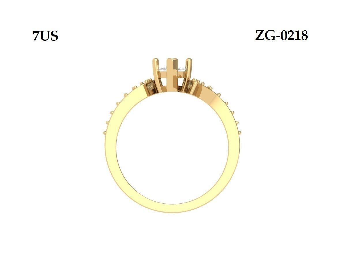 Wedding Ring 3D print model_4