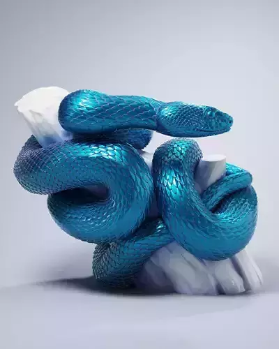 Blue Snake 3D print model