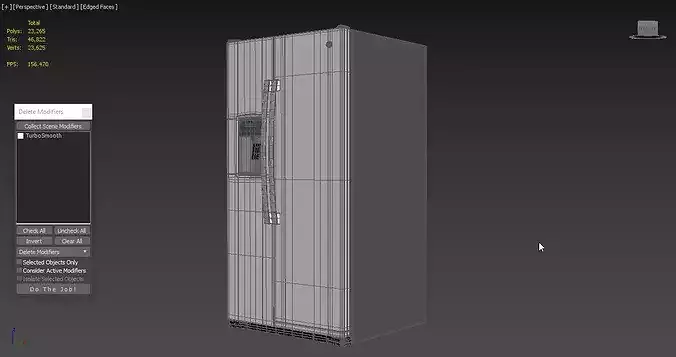 GE Side by Side Refrigerator GSS25GYPFS 3D model 7