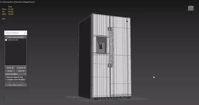 GE Side by Side Refrigerator GSS25GYPFS 3D model 4
