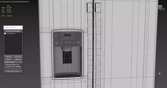 GE Side by Side Refrigerator GSS25GYPFS 3D model 5