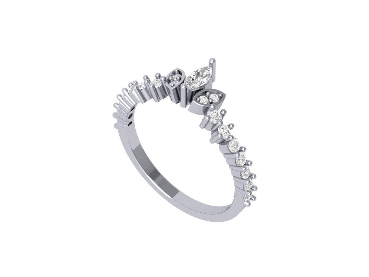 Wedding Ring 3D print model_3